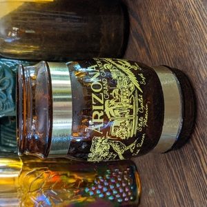 Vintage Arizona Bown Glass Mug with Wooden Handle